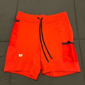 Wolaco Men's Running 1/2 Tights in Lava Red